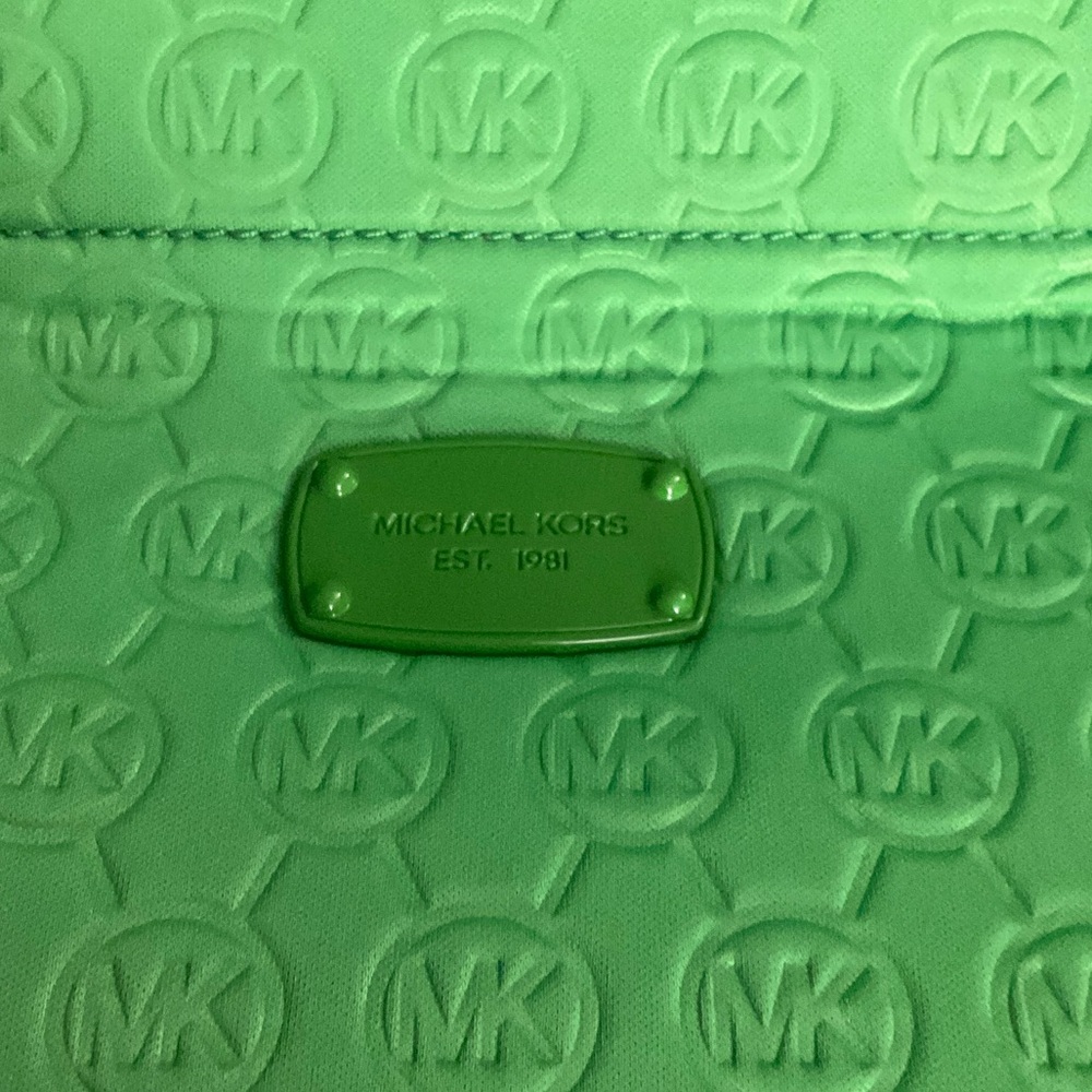 Michael Kors Embossed Green Bag